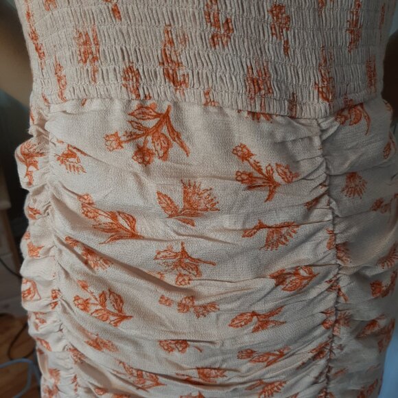 FOREVER 21 Pink Floral Fitted Sweetheart Sleeveless Smocked Mini Dress - Size XS - Picture 8 of 11